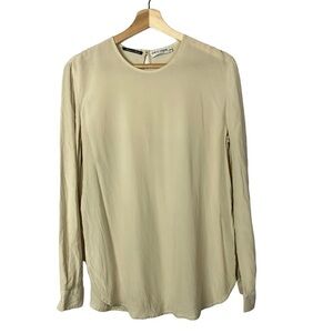 Giorgio Armani Beige Silk Long Sleeve Blouse 8